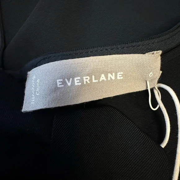 EVERLANE The Triacetate Belted Jumpsuit Black Sz 6 NWT - Picture 8 of 15